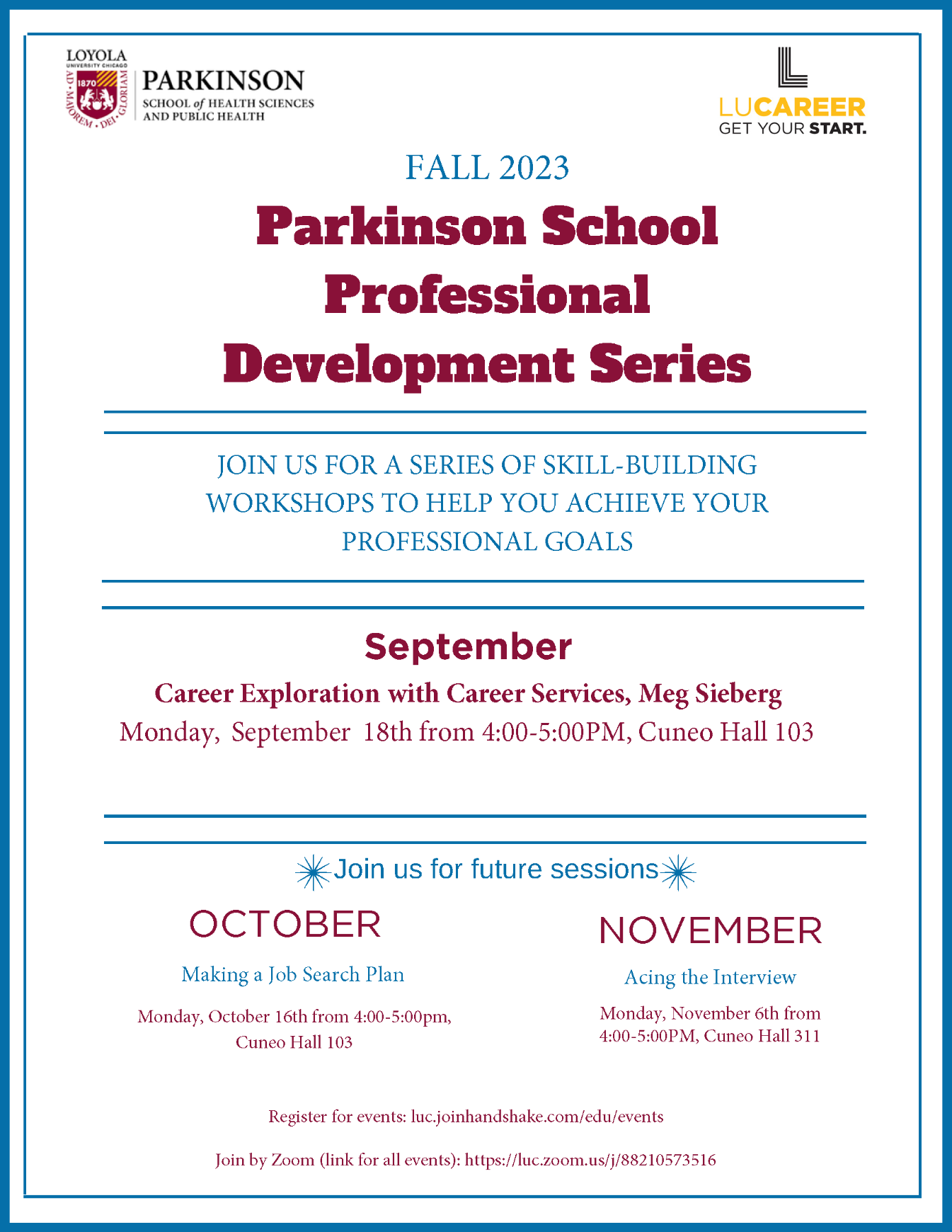 Parkinson Professional Development Series Fall 2023
